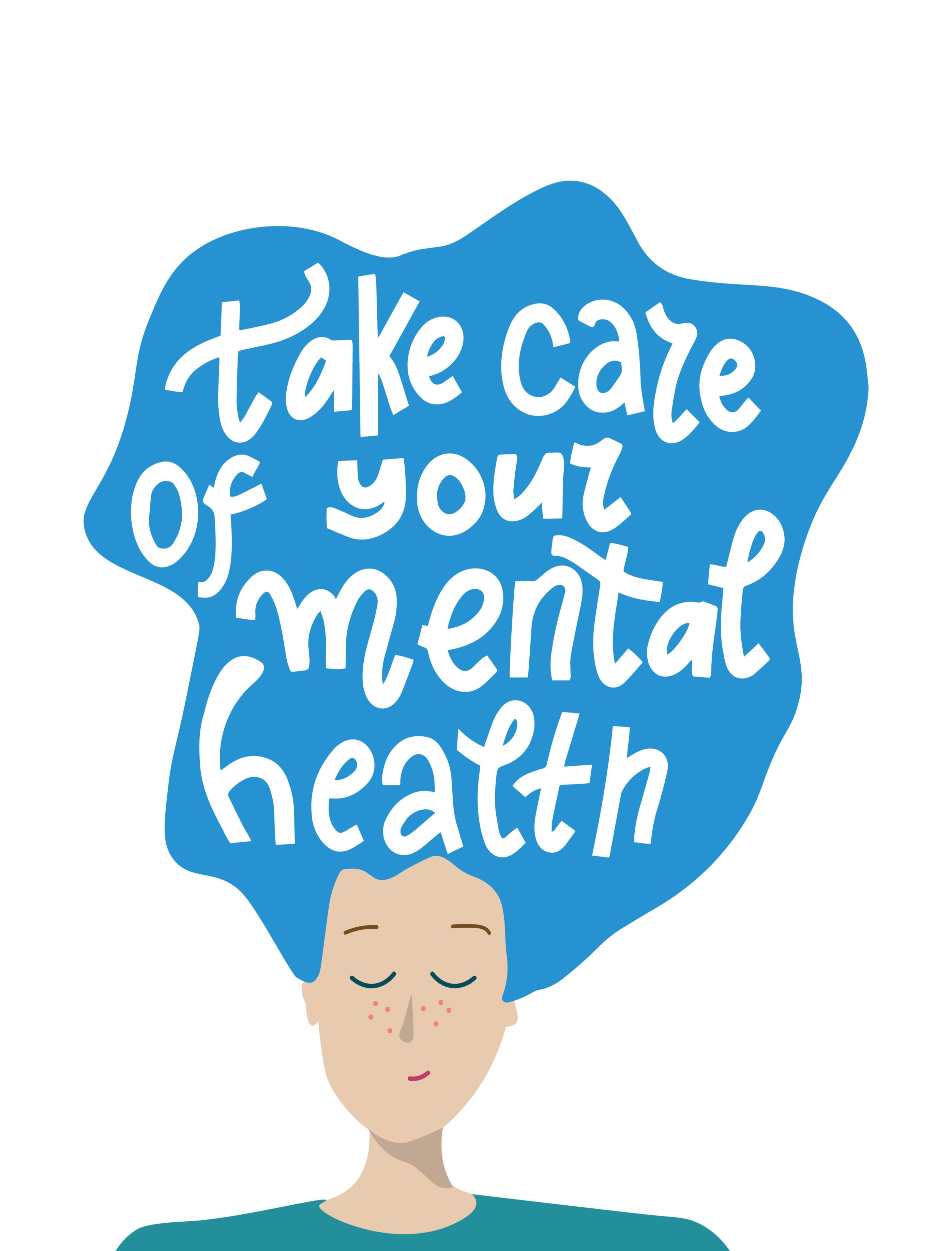 Take care of your mental health illustration